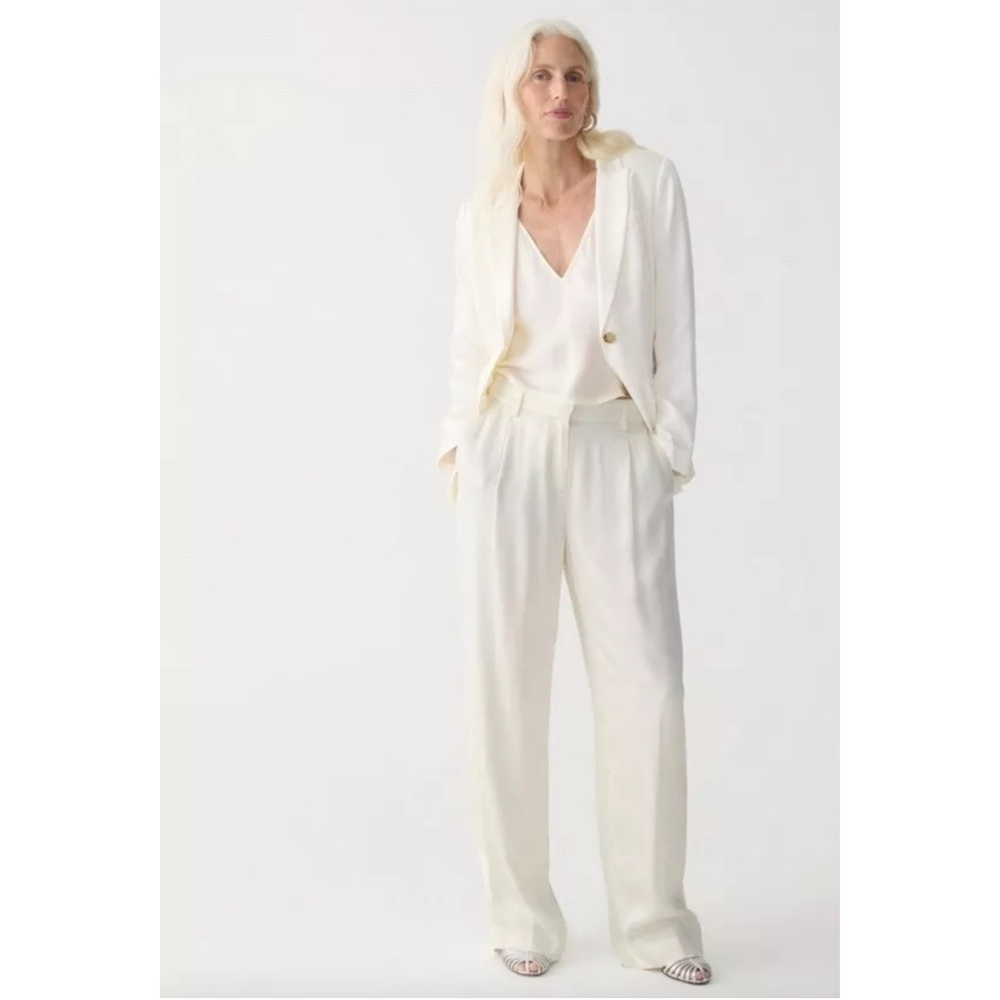 NWT J.Crew Straight-Leg Essential Pant in luster Crepe Size 20 - Picture 1 of 7